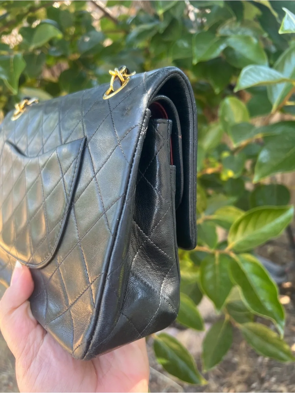 Vintage Chanel Classic Double Flap Black Quilted leather 24K Gold hardware